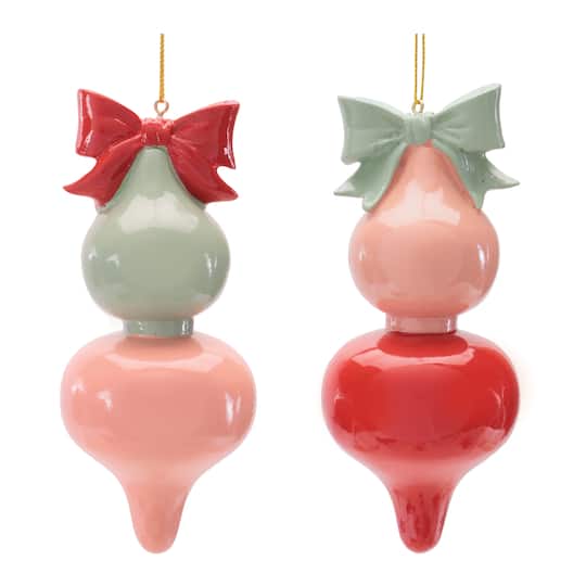 Melrose 5.25" Resin Finial Ornaments, 4ct.